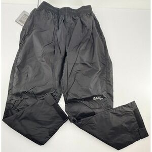 Red Ledge Rain Pants Womens Medium Black Waterproof Packable Outdoor NWT